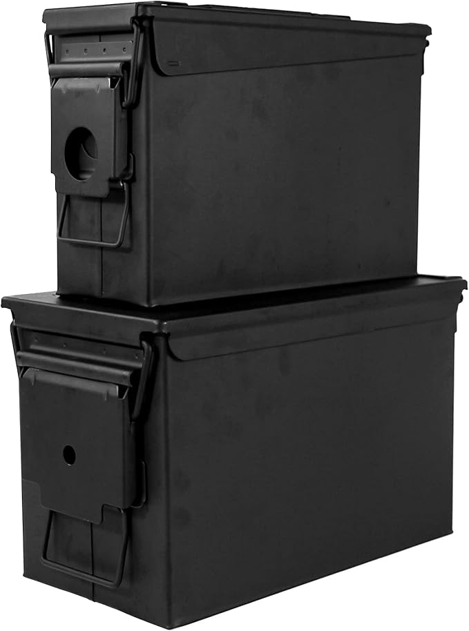 GUGULUZA Metal Ammo Can 30/50 Cal, Lockable Bullet Storage Case, Waterproof & - Image 9