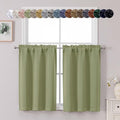 Chyhomenyc Sage Green Short Blackout Curtains 36 Inch Length, Small Kitchen by Chyhomenyc