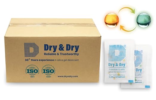 Dry & Dry Orange Indicating Silica Gel Packets Desiccants by DryDry