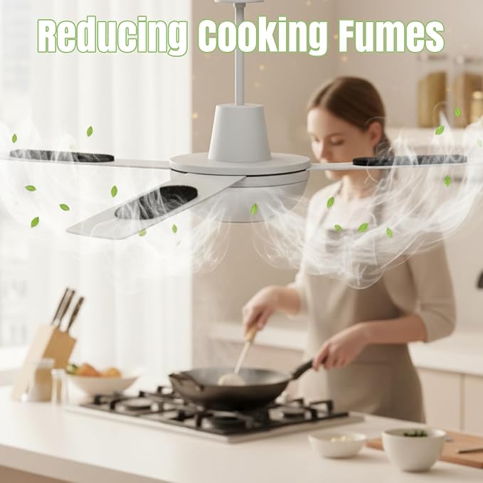 12 PCS Ceiling Fan Filters for Blades, Activated Carbon Ceiling Air Filters for - Image 8