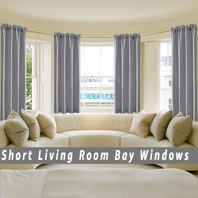 Light Grey Curtains 42 Inch Length - Image 4