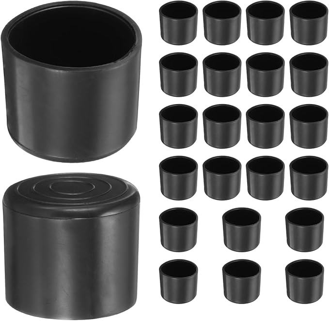 uxcell 24pcs Round Chair Leg Caps 28mm/1.1" PVC Chair Leg Floor Protectors by uxcell