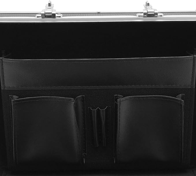 Metal Locking File Organizer Box, 13.8*10*13.4 inch Portable Locking Storage - Image 4