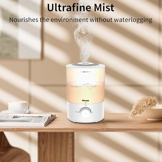 Humidifiers for Bedroom, Cool Mist Top Fill Diffuser - Image 3