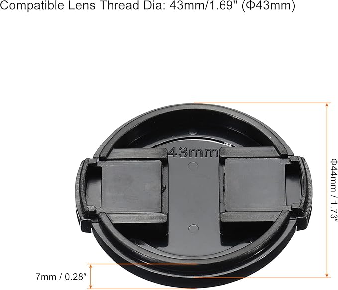 PATIKIL Camera Lens Cap, 2 Pack Sides Pinch Front Lens Cover - Image 2