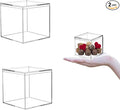 KissYou Acrylic Box with Lid 2 Pieces Small Clear Square Cube Small Mini by KissYou