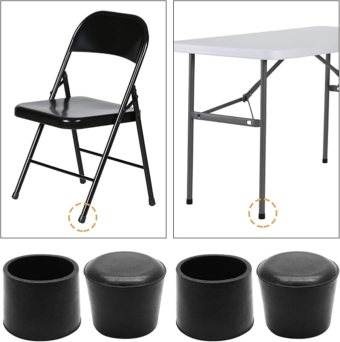 Piutouyar Round PVC Rubber Furniture Covers, 38mm / 1.5 Inches Table Chair Leg - Image 6