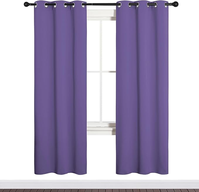 NICETOWN Bedroom Curtain Panels Blackout Draperies, Thermal Insulated Solid - Image 2
