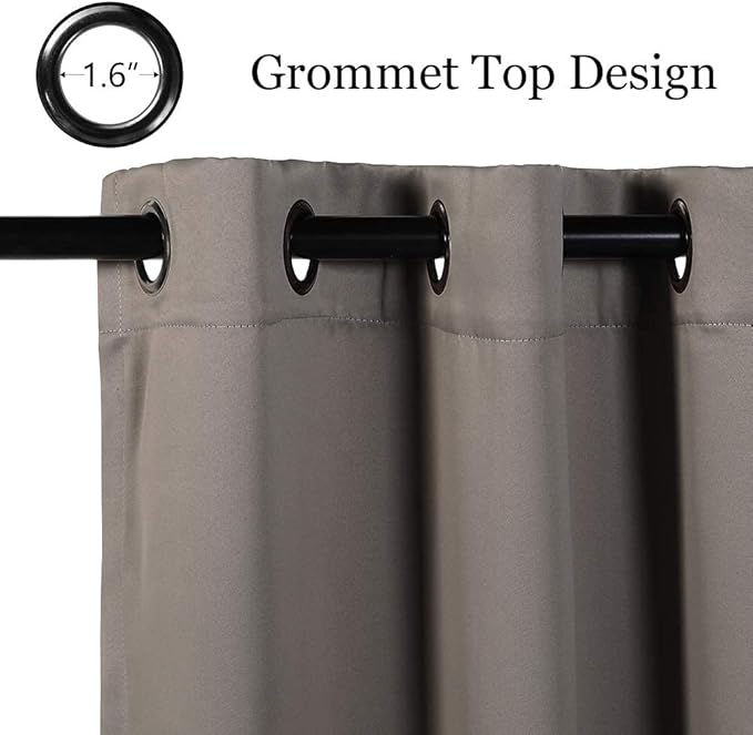 MYSKY HOME Blackout Curtains for Living Room Thermal Insulated Room Darkening - Image 3