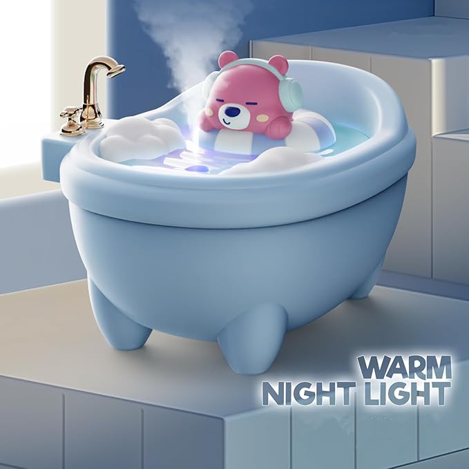 Cute Mini Humidifier for Bedroom & Office, Top Fill 0.34L, Cool Mist, Easy Clean - Image 3