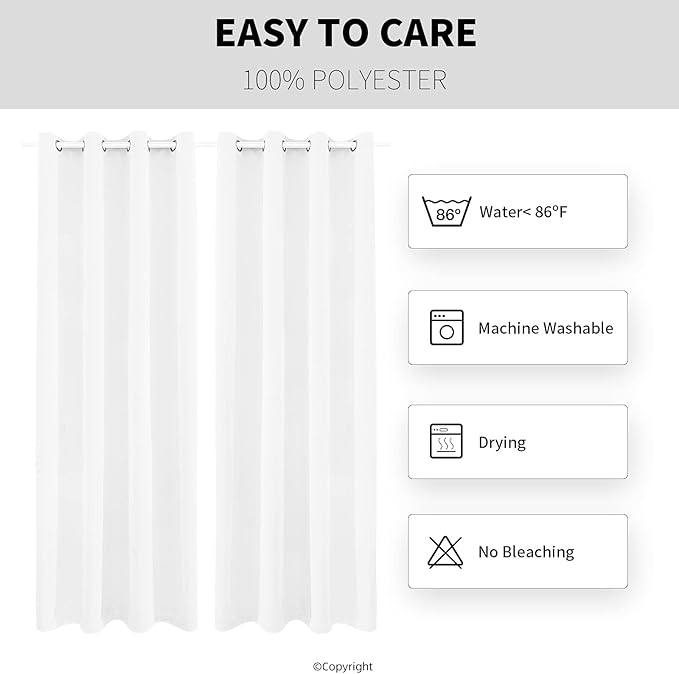 Outdoor Indoor Curtains W52 x L108 - Image 5