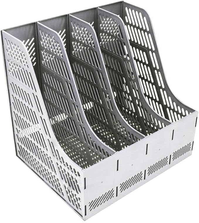 SAYEEC Sturdy Magazine Holder Organizer Desktop 4 Compartment File Holders - Image 7