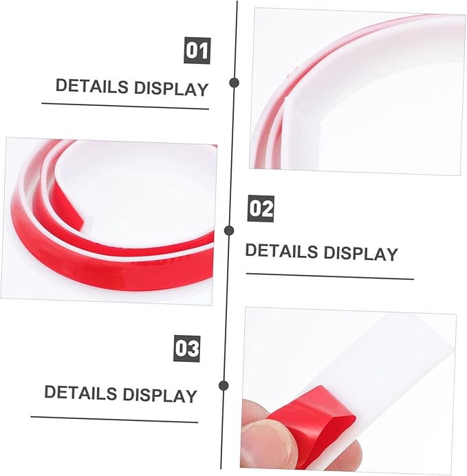 Housoutil 3pcs Self-adhesive Bathroom Strip Water Retaining Strip - Image 4
