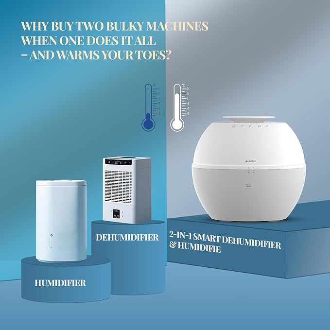 Dual-Function Humidifier & Dehumidifier 152oz Water Tank Steam distillation - Image 11