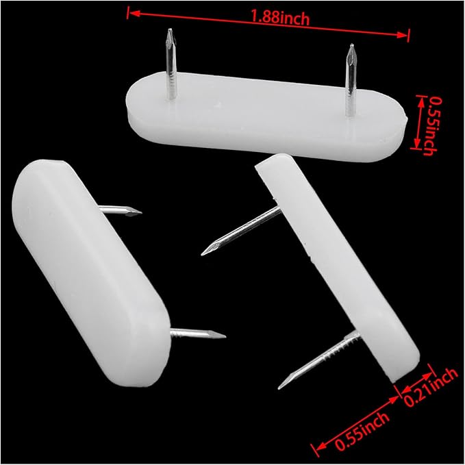 Haidong-36PCS White Plastic Head Double pin - Image 3