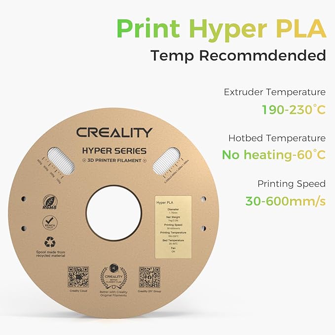 Creality Hyper PLA Filament Bundle White 4KG, No-Tangling Stronger Toughness - Image 8