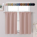 Chyhomenyc Blush Pink Short Blackout Curtains 45 Inch Length, Small Kitchen by Chyhomenyc