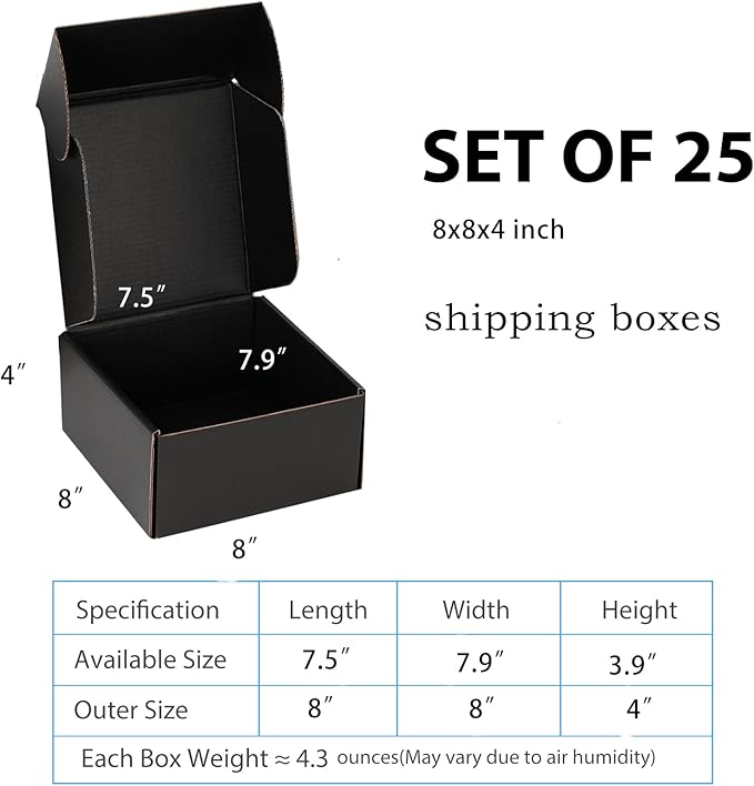 Small Shipping Boxes 8x8x4 Inch - Image 2