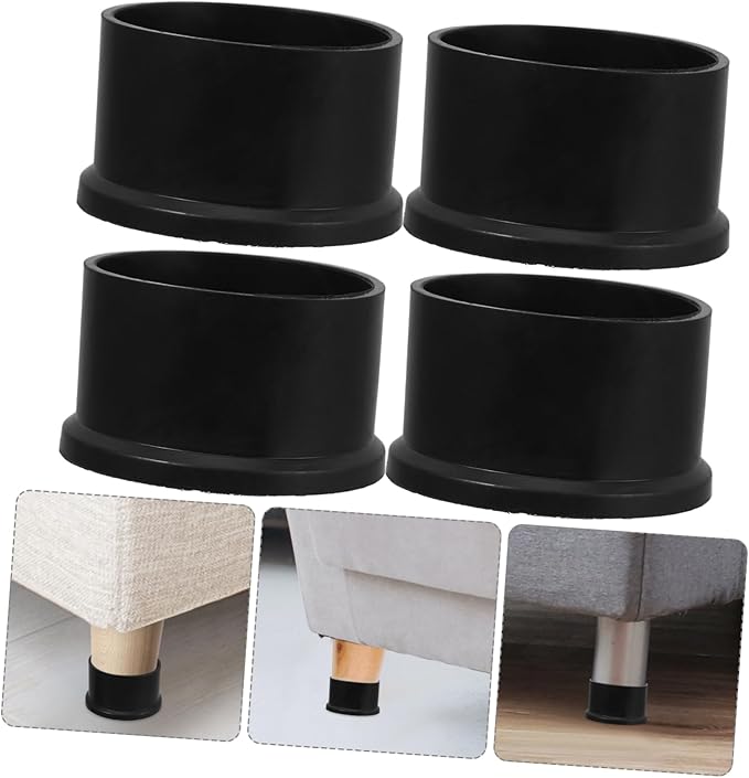 VILLCASE 4Pcs Rubber Chair Leg Caps Non Slip Floor Protectors - Image 7