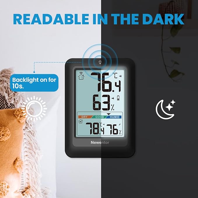 Newentor Indoor Outdoor Thermometer Wireless, Weather Stations Wireless Indoor - Image 5