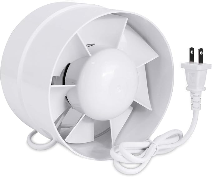 HUGOOME Inline Duct Fan 4 Inch Vent Booster, HVAC Exhaust Intake Fans 76 CFM by atYourFingertipsHUGOOME