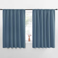 NICETOWN Blackout Curtains for Bedroom, Smoky Blue, 1 Pair, 62 by 63-inch by NICETOWN