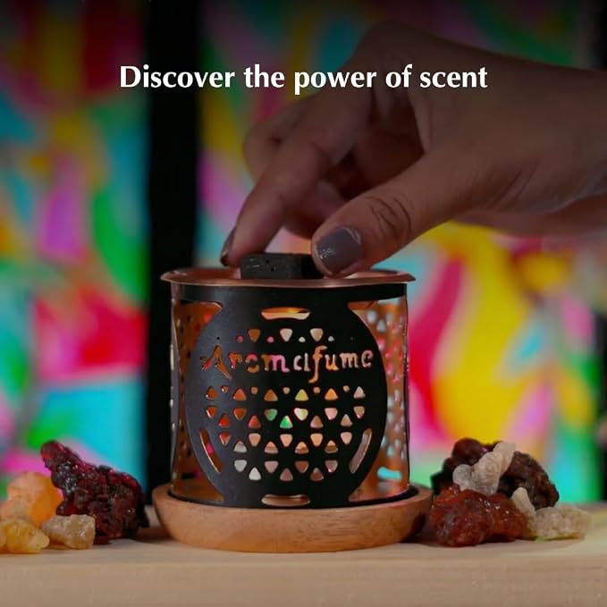 Frankincense Incense Bricks & Tree of Life Exotic Burner by Aromafume | 2 Trays - Image 9