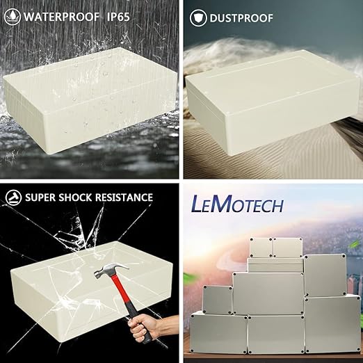 LeMotech Waterproof Dustproof IP65 ABS Plastic Junction Box Universal Electric - Image 7
