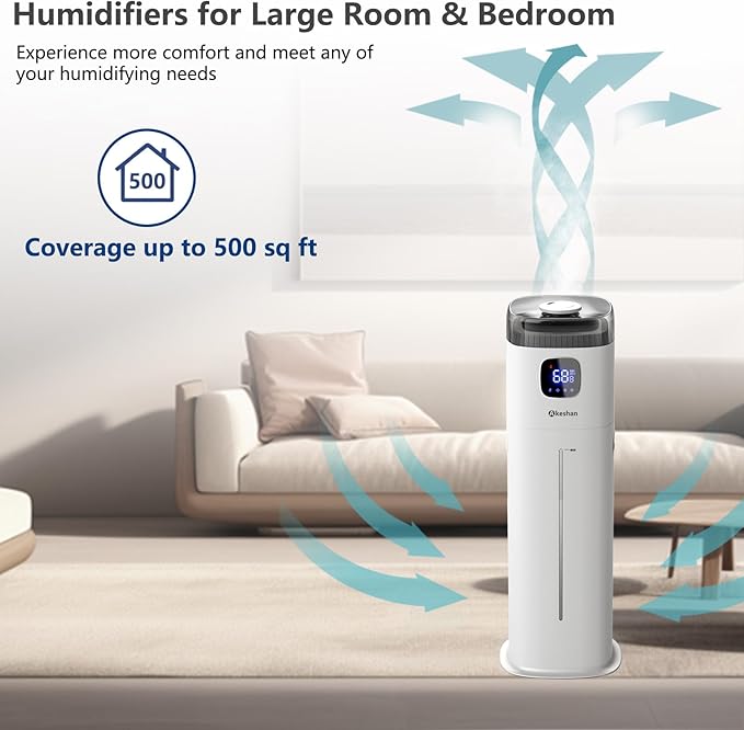 Large Humidifier for Bedroom, 9L/2.5Gal Ultrasonic Cool Mist, Easy Clean - Image 3