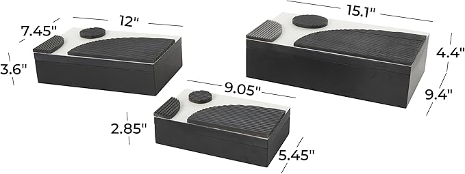 Deco 79 Wood Handmade Decorative Box Decorative Keepsake Boxes - Image 6