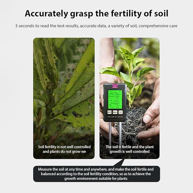Soil Moisture Meter 6-in-1 Soil Ph Meter - Image 5