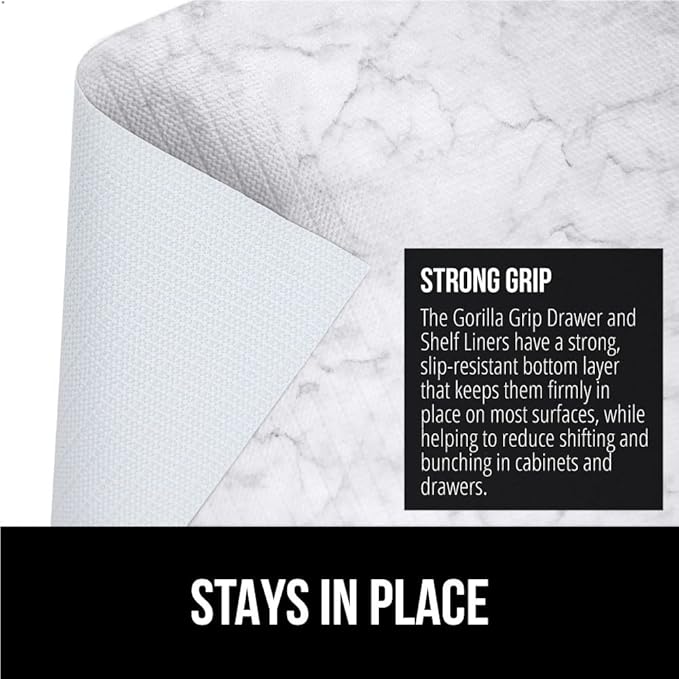 GORILLA GRIP DripGuard Shelf Liner, Non-Adhesive Drawer and Kitchen Cabinet - Image 3