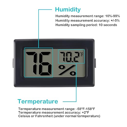 4 Pack Mini Hygrometer Thermometer Digital Electronic Temperature Humidity - Image 5