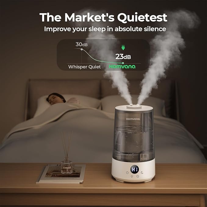 Homvana Humidifiers for Bedroom Home, 3.6 L Cool Mist Top-Fill 34H Super Long - Image 3