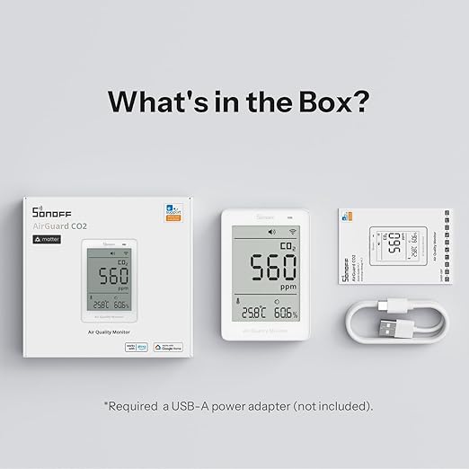 SONOFF AirGuard CO2, Smart Indoor Air Quality Monitor, Matter Compatible - Image 7