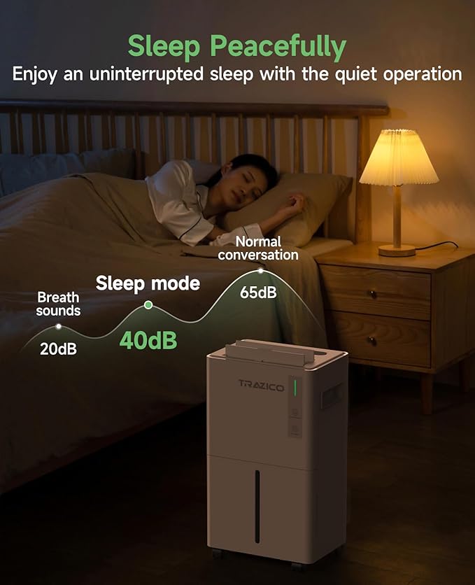 1500 Sq.ft Dehumidifier for Basement, Trazico 21 Pint Quiet Dehumidifiers for - Image 7