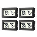 4 Pack Mini Digital Hygrometer Thermometer Gauge, Indoor Outdoor Temperature by JEDEW
