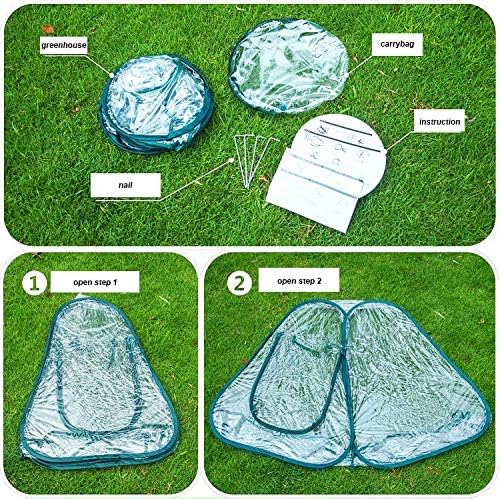 porayhut Pop Up Greenhouse Cover Flower House Mini Gardening Plant Flower - Image 5
