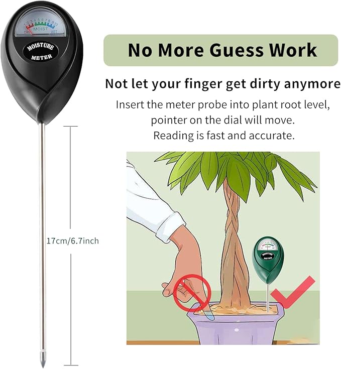 Soil Moisture Meter, Plant Water Meter Soil Meter Moisture Sensor Hygrometer - Image 4