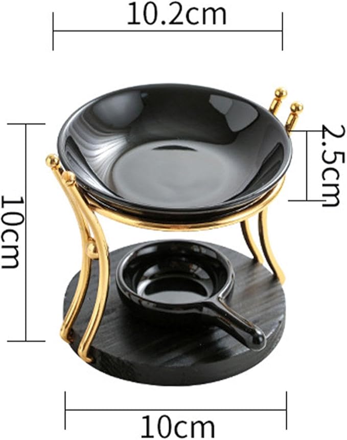 Tealight Candle Holder Oil Burner Wood Ceramic Aromatherapy Diffuser Wax Melt - Image 6