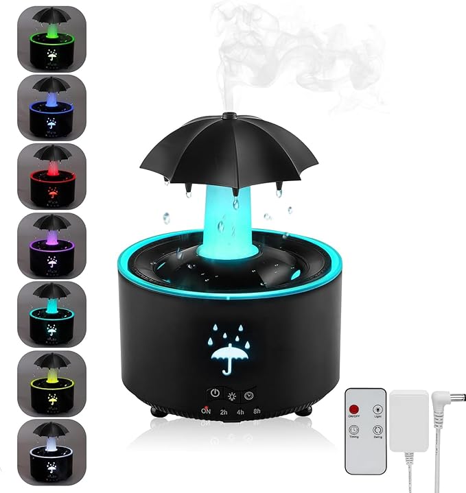Humidifier for Bedroom, Rotating Umbrella Diffuser by GOUTOOL