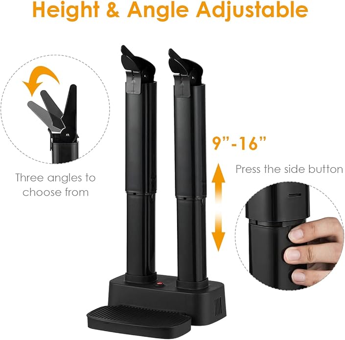 COSTWAY Electric Shoe Dryer, Double Free-Retractable Tubes - Image 2