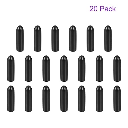 DMiotech 20 Pack 3/32" ID Black Screw Thread Protectors Rubber End Caps Bolt - Image 6