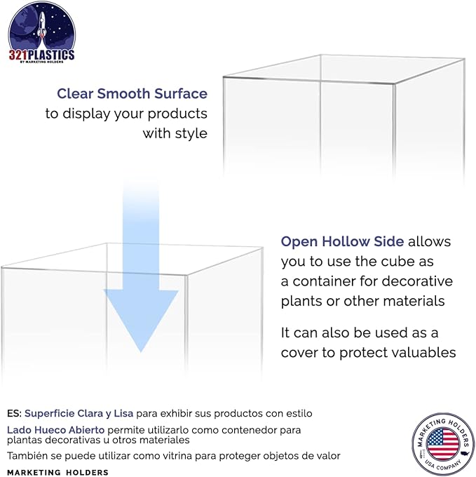 Acrylic Display Case for Collectibles 10" x 10" x 15" No Assembly Box for - Image 5