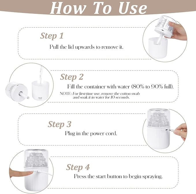 Portable Mist Humidifier with Colorful Light Auto-Off USB Desktop Personal - Image 6