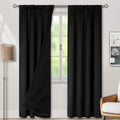 BGment Black Blackout Curtains for Bedroom 90 Inch Length, Rod Pocket 100% by BGment