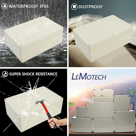 LeMotech Waterproof Dustproof IP65 ABS Plastic Junction Box Universal Electric - Image 7