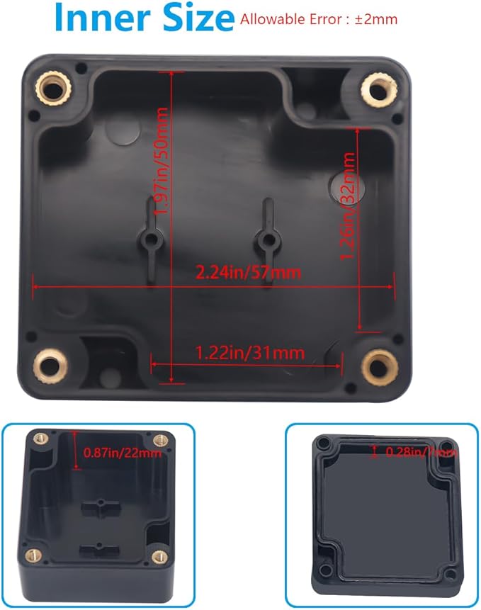 Project Box ABS Black Electrical Boxes IP67 Outdoor Waterproof Box Electronic - Image 6
