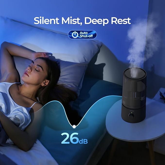raydrop Humidifiers for Bedroom, Cool Mist Humidifiers for Babies, 1.70L Quiet - Image 6