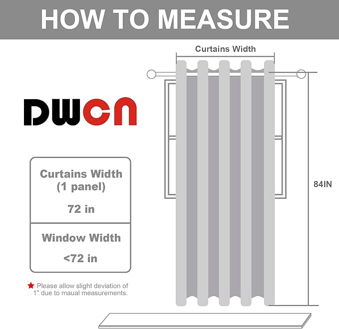 DWCN Blackout Curtain Panel for Bedroom - Image 2